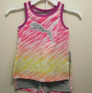 Girls puma short set